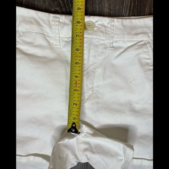 American Eagle Outfitters Size 0 AEO white Hi rise Shortie Stretch Shorts - Picture 9 of 11